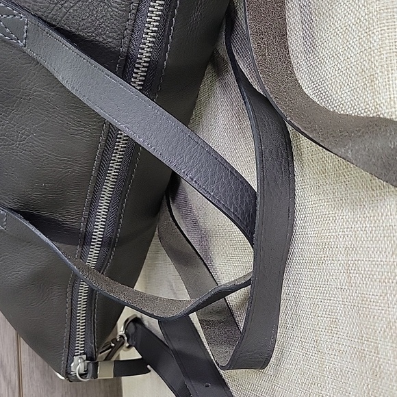 Madewell Gray Leather Tote Bag - Picture 7 of 16